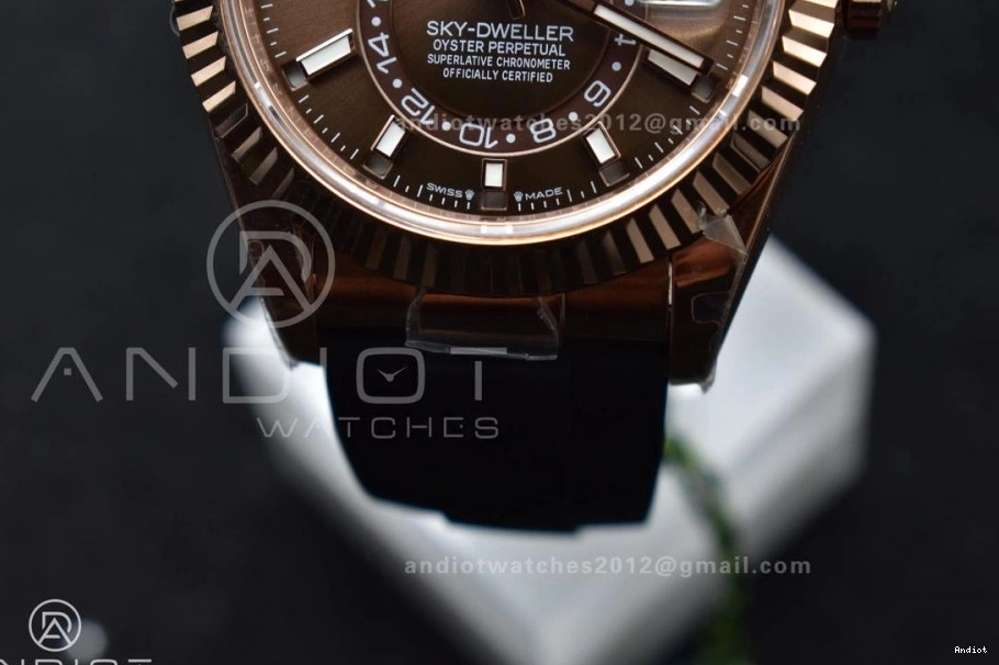 ZF Best Strap 336235 Brown Edition Sky-Dweller Weight) Oyster-flex RG Dial (Gain A23J on 1:1 0111